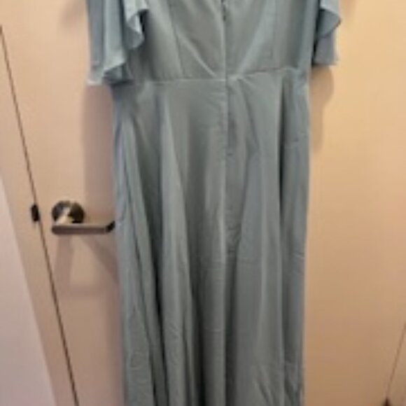 Sorella Vita Blue Flutter Sleeve Formal Maxi Dress – Bridesmaid - Picture 5 of 7